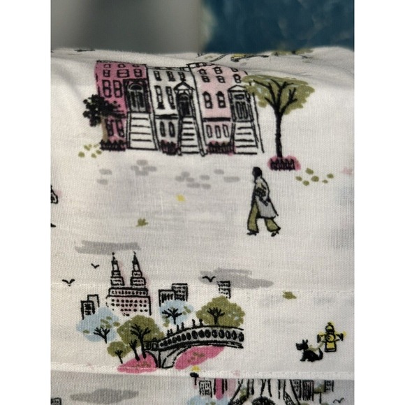 Kate Spade Fine Day New York City Themed 100% Cotton 4PC Full Sheet Set‎ New - Picture 3 of 4